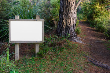 Sign indicating the route, danger, emergency, blank space for customising text or pictures