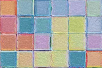 Fototapeta premium colorful abstract mosaic pattern with rough texture background. colorful square pattern background. Picture for creative wallpaper or design art work. Backdrop have copy space for text.