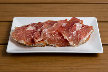 homemade sandwich with ham