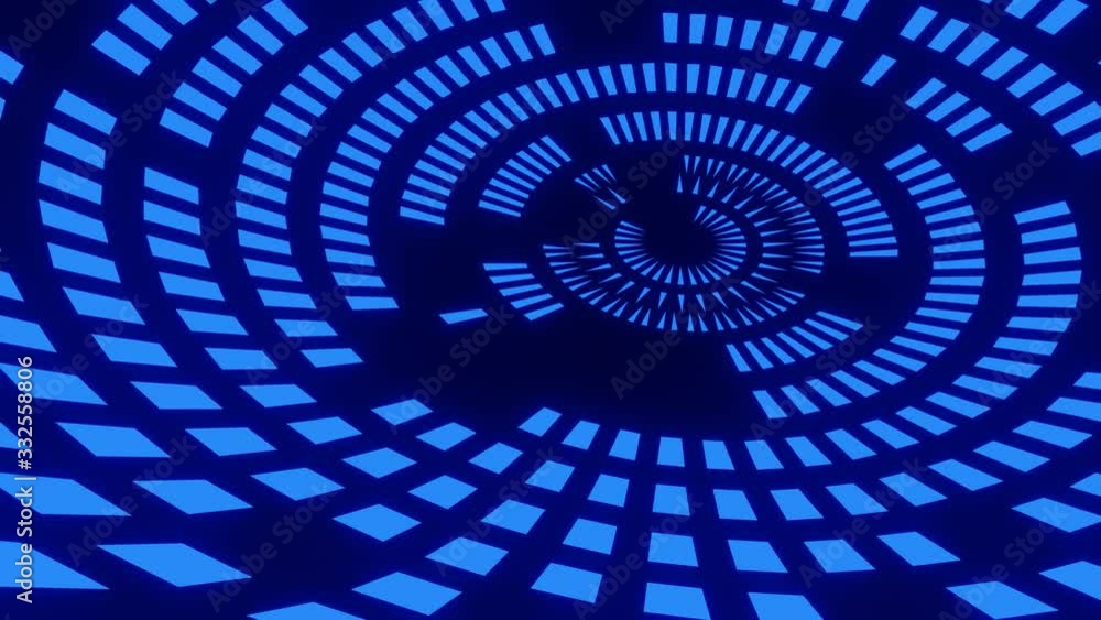 Poster blue hud design that glitches motion loop. futuristic abstract animation 3d rendering.