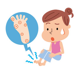 魚の目　イボ　女性 © k_katelyn