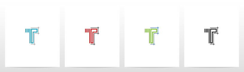 Blueprint Architecture Style Letter Logo Design T