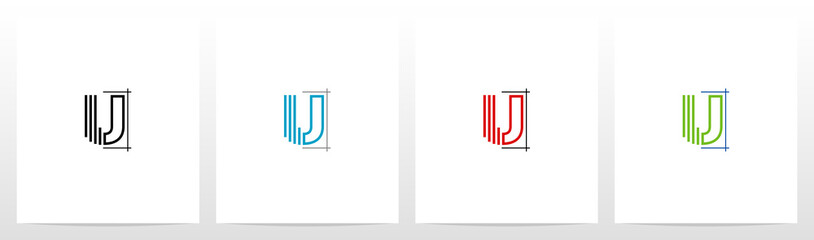 Blueprint Architecture Style Letter Logo Design U
