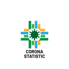 Corona Statistic Graph Logo Template colorful