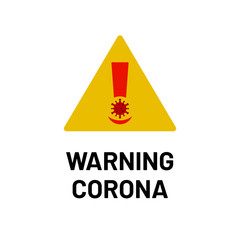 Warning Virus Corona Logo Template