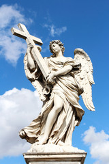Angel Carrying the Cross by Ercole Ferata at Castel Sant'Angelo, Rome, Italy