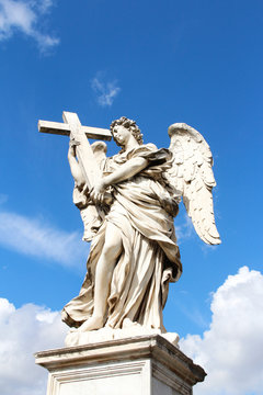 Angel Carrying the Cross by Ercole Ferata at Castel Sant'Angelo, Rome, Italy