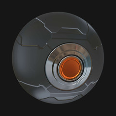 camera lens on white background