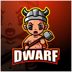 Dwarf mascot esport logo design