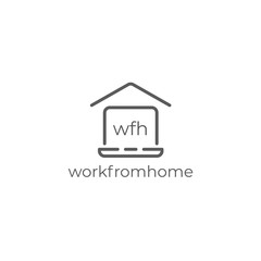 Fototapeta premium Corona virus quarantine concept. Working from home. working at home quote.