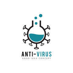 Virus Logo Icon Design Vector