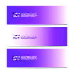 Modern banners background set. Vector abstract geometric design web template