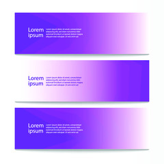 Naklejka premium Modern banners background set. Vector abstract geometric design web template