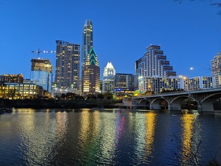 Fototapeta na wymiar Austin Texas skyline at night