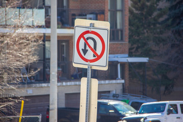 No U-turn sign