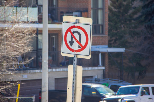 No U-turn sign