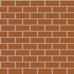 Brown brick walls background having seamless pattern.