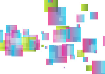Colorful glossy squares abstract tech geometric background. Vector illustration