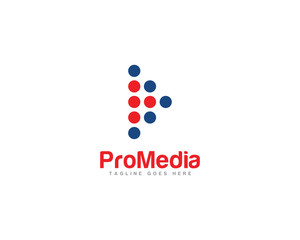 Media Player Logo Icon Design Vector
