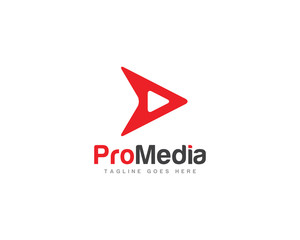 Media Player Logo Icon Design Vector