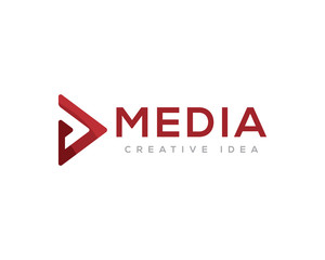 Obraz premium Media Player Logo Icon Design Vector