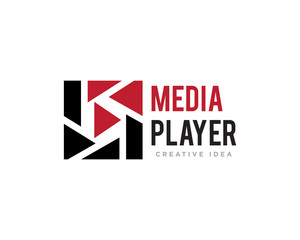 Media Player Logo Icon Design Vector