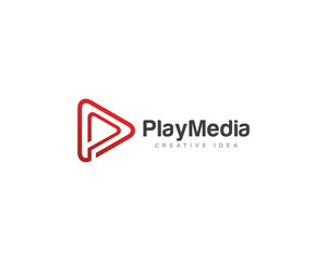 Media Player Logo Icon Design Vector