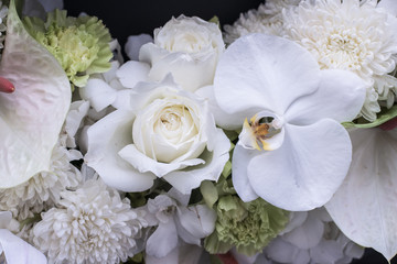 Bunch of white flower decoration