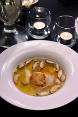Scallop with shitake clear soup