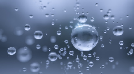 Rain Drop bubble,Absreack background,3d rendering.
