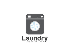Laundry Logo Icon Design Vector