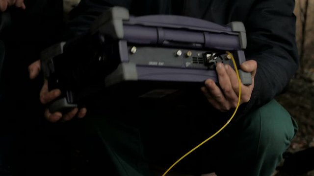 Work with the optical fiber