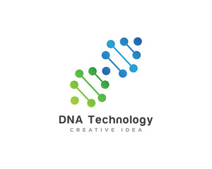DNA Logo Icon Design Vector
