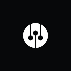 Minimal elegant monogram art logo. Outstanding professional trendy awesome artistic Technology W WM MWinitial based Alphabet icon logo. Premium Business Technology logo White color on black background