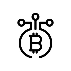 Bitcoin Line Icon