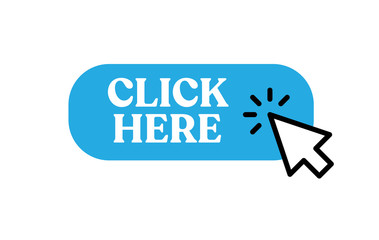 Click here button with clicking arrow icon