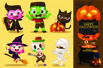 Halloween Kids Costume Group Party