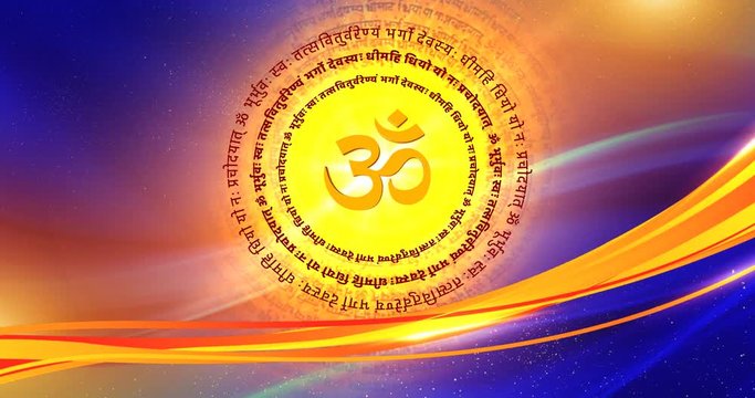 Aum Hinduism background is perfect for any type of news or information presentation. The background features a stylish and clean layout with subtle movements and animations.