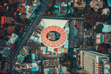 Bangkok Aerial view, above Sukhumvit and Thonglor district in Thailand
