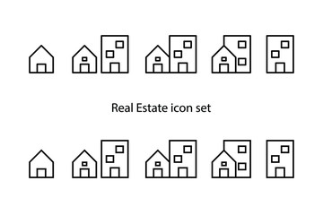 Real estate icon set, icon vector