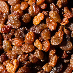 Raisins. Macro. Raisins as background Grape Raisin texture