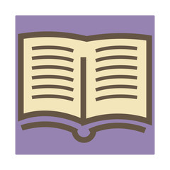 Book isolated icon, reading hobby, education and knowledge