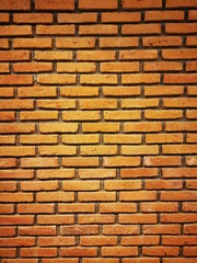 Old orange grunge brick wall background