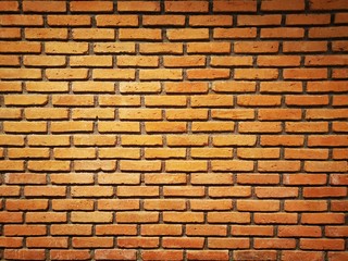 Old orange grunge brick wall background