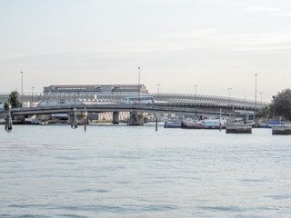 A shot of Morden day bridge in Venice Grand Canal