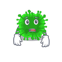 Cartoon picture of minunacovirus showing anxious face