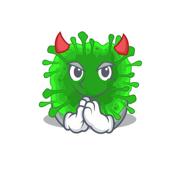 A picture of minunacovirus in devil cartoon design