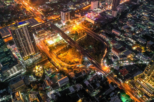 Bangkok Aerial view, above Ekkamai district in Thailand © pierrick