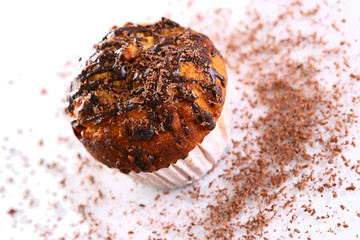 cupcake with grated chocolate