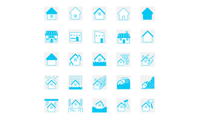 家　ハウス　アイコン　セット